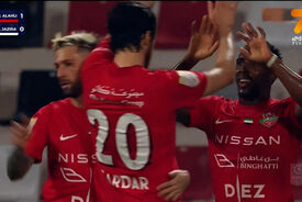 پاس گل سردار آزمون؛ گل اول شباب الاهلی به به الجزیره امارات