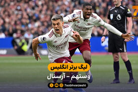 خلاصه بازی وستهم 0 – 1 آرسنال