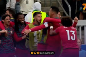 گل اول پرتغال به ازبکستان توسط رونالدو