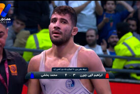 پیروزی محمد بخشی مقابل ابراهیم الهی در فینال 70kg